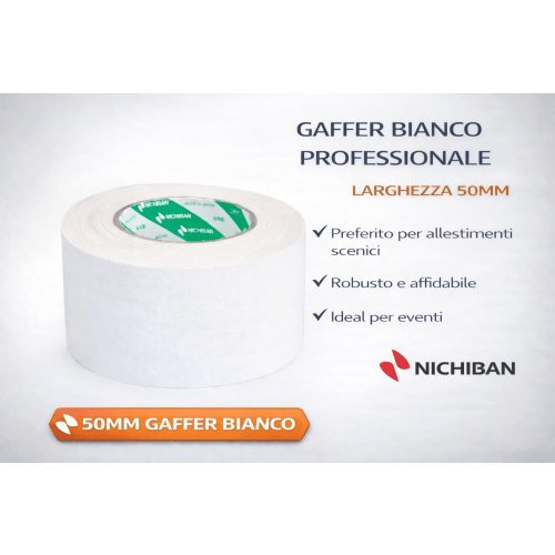 Nastro Nichiban&reg; 50mm x 50m - Bianco - 1 rotolo