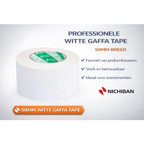 Witte Nichiban&reg; tape 50mm x 50mtr - 1 rol