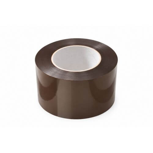 Afzetlint 75mm x 100mtr x 60my - Bruin
