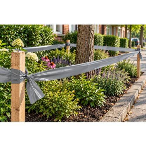 Absperrband Silber 75mm x 100m