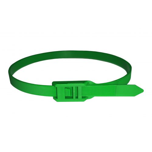 Flat head tyraps - 400mm x 9.0mm - 100 stuks licht groen