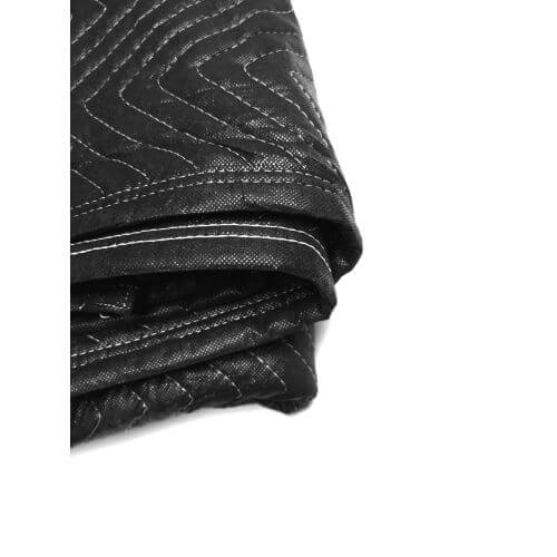 Lot de 5 couvertures matelass&eacute;es 183 x 203 cm noires + sangle de portage offerte