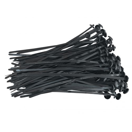 Kabelbinder 370mm x 7,6mm. Schwarz. Mit rundem Kopf (Chassis)