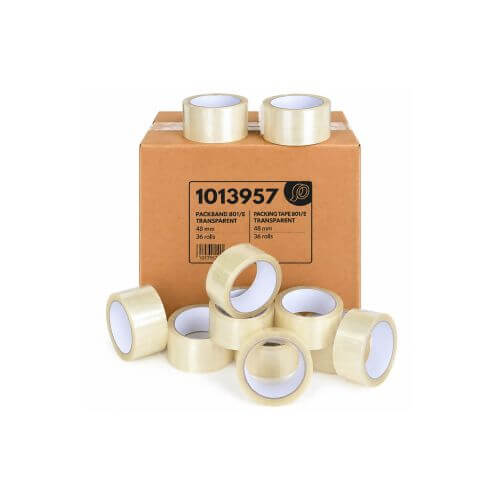 PP- Acryl tape 48mm x 59mtr x 37my - 36 Rollen transparant