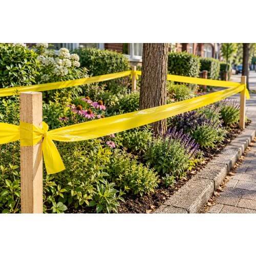 Cinta de barrera amarilla 75 mm x 250 mtr