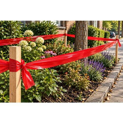 Cinta de barrera roja 75 mm x 250 mtr