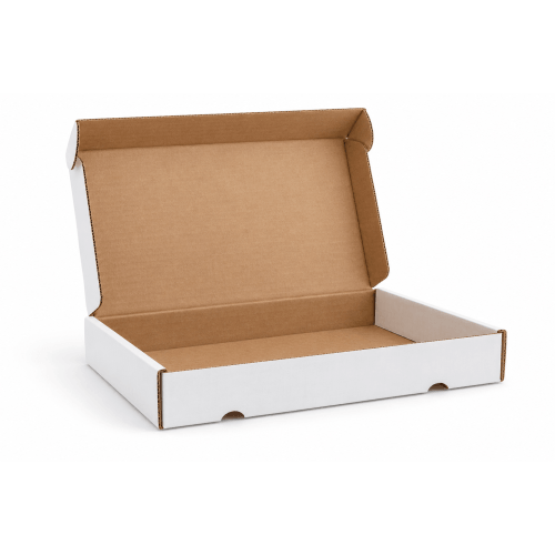 Wei&szlig;e Briefkastenboxen E-Welle - 345 x 255 x 27mm