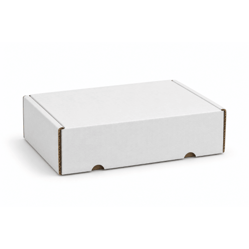 Wei&szlig;er Postkarton B-Welle - 160mm x 115mm x 60mm