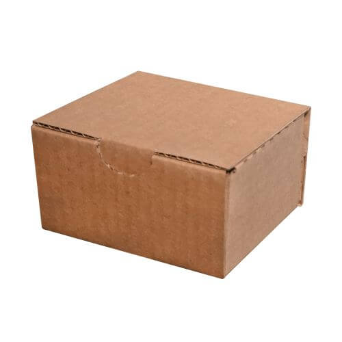Bruine postdoos E-golf - 100mm x 80mm x 60mm