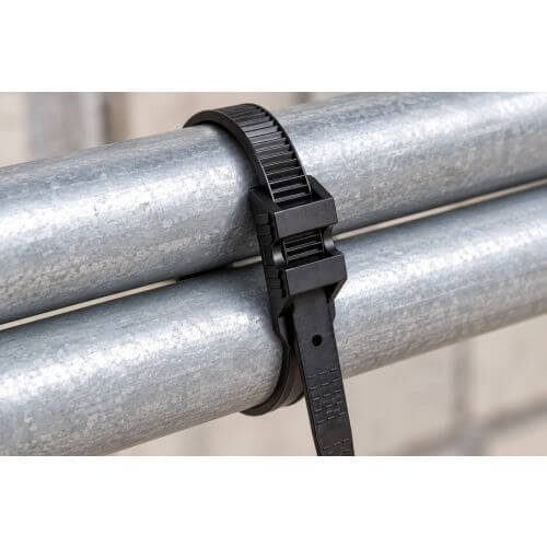 Double Flat Head Cable Ties &ndash; 265 x 8.6mm &ndash; Black