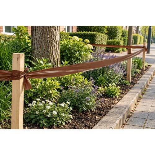Cinta de barrera marr&oacute;n 75 mm x 250 mtr