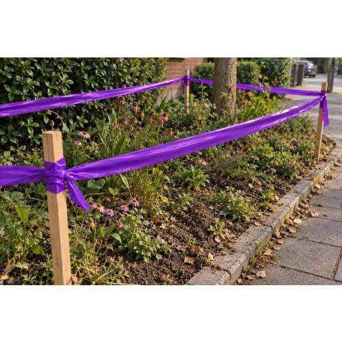 Afzetlint 75mm x 250mtr x 60my - Paars